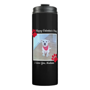 Termo Perro lindo Feliz Día de San Valentín, Papas rojas