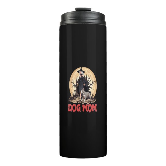 Termo Perro Mamá Maldita Bruja Halloween Pitbull Mamá Pe (Anverso)