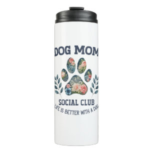 Termo Perro Mom Paw Floral