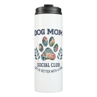 Termo Perro Mom Paw Floral