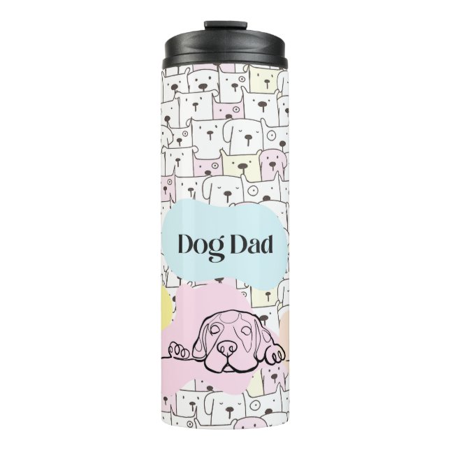 Termo Perro Papá Mascota Padres Perro Imprimir Tumbler (Anverso)