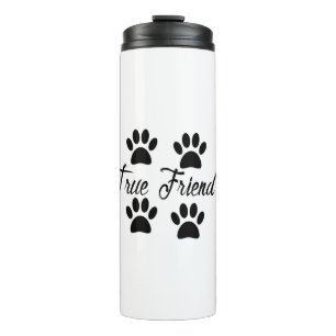 Termo Perro Paw Imprimir texto de amigos verdaderos