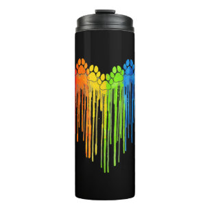 Termo Perro Paws Arcoiris Heart Dog Lover Gay Pride LGBT