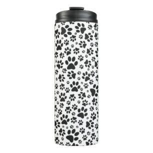 Termo Perro Paws Black and White Polka Dot