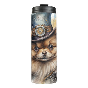 Termo Perro Pomerania Steampunk