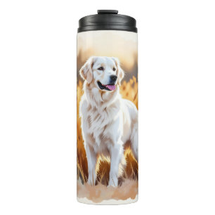 Termo Perro Retriever Dorado Blanco