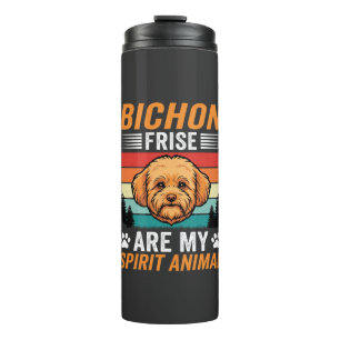 Termo Perro retro espíritu animal Bichon Frise