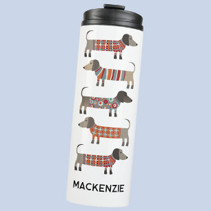 Termo Perro salchicha Dachshund personalizado