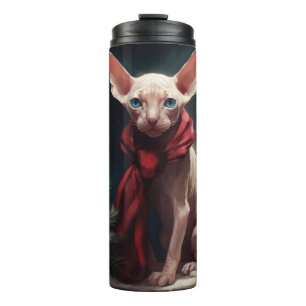 Termo Perro Sphynx en Navidad con Nieve