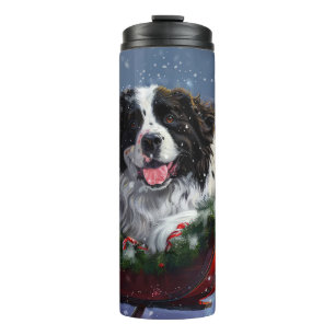 Termo Perro Terranova Navidad Festiva