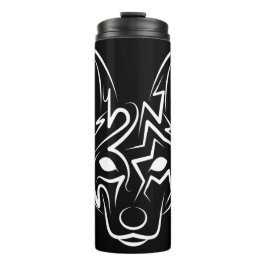 Termo Perro tribal blanco y negro