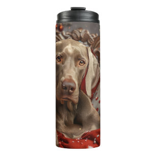 Termo Perro Weimaraner Navidad Festiva