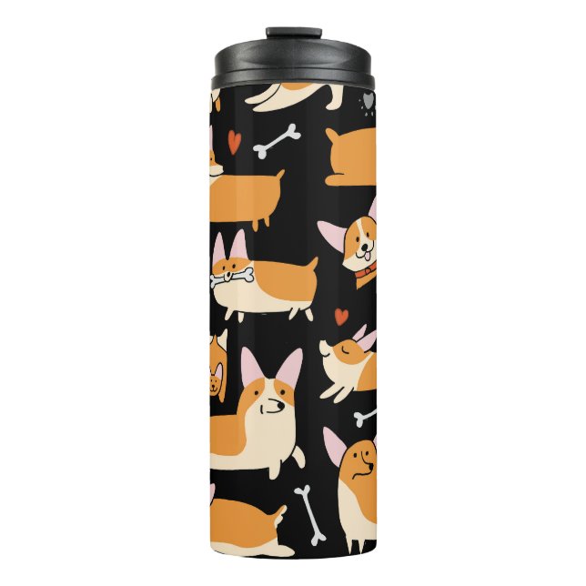 Termo Perros De Corgi, Un Fondo Agradable. (Anverso)