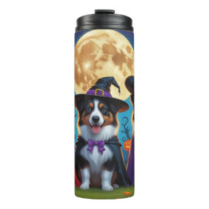 Termo Perros Pastor Australiano Calabaza Halloween Diver
