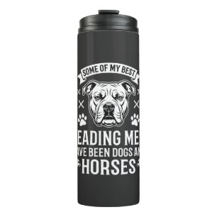 Termo Perros y caballos liderando hombres