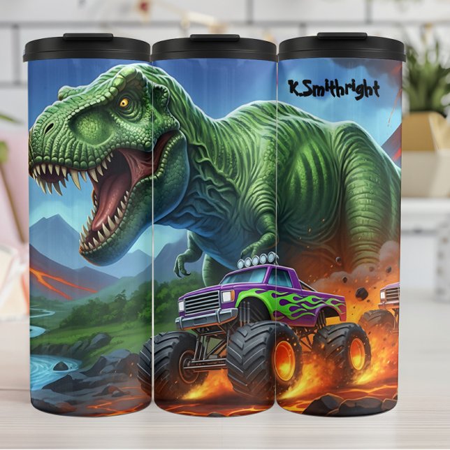 Termo Persecución Ardiente del Camión Monstruo T-Rex (Subido por el creador)