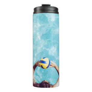 Termo Persona desconocida jugando al voleibol playa