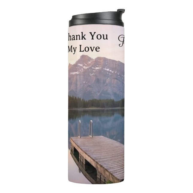 Termo Personalise Alps Mountain Lake Nature Landscape (Rotado hacia la izquierda)