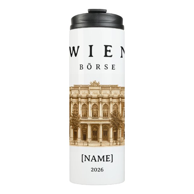 Termo Personalisierte Wien Börse | Name & Jahr (Anverso)