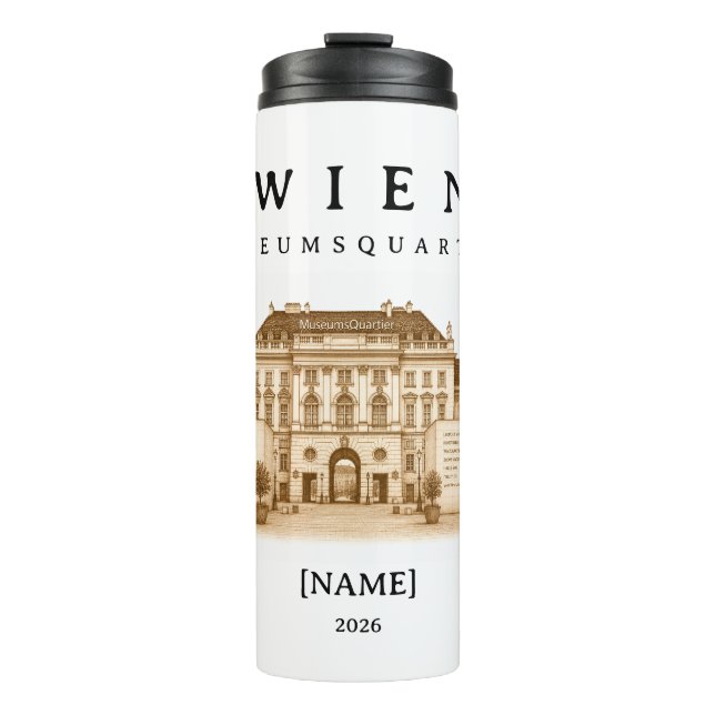 Termo Personalisierte Wien Museumsquartier | Name & Jahr (Anverso)