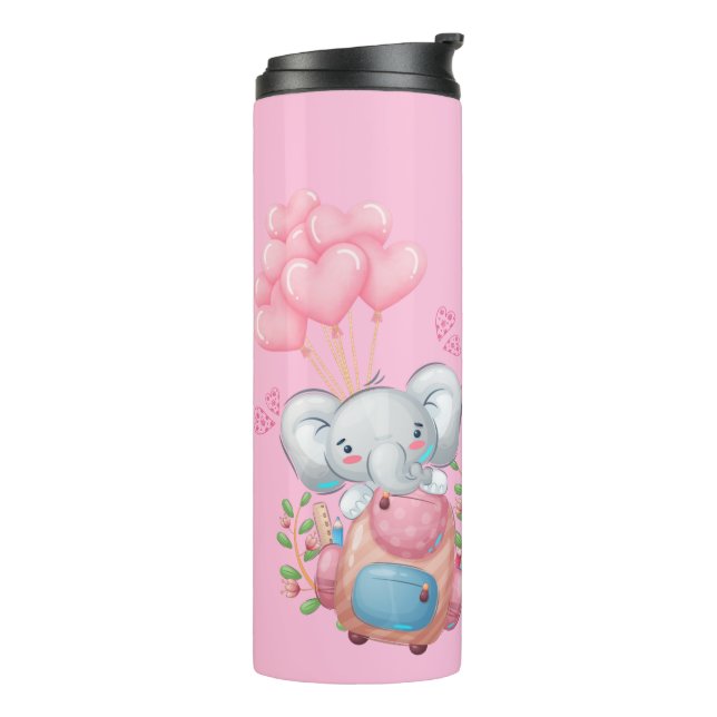 Termo Personaliza | Elefante Rosa Lindo (Rotado hacia la izquierda)