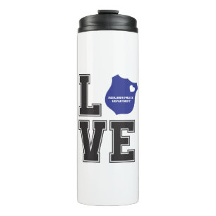 Termo Personaliza Insignia de Corazón de Amor Apoyo Poli