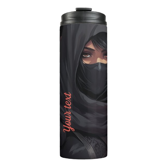 Termo Personaliza tu texto Chica Ninja Tumbler térmico (Anverso)