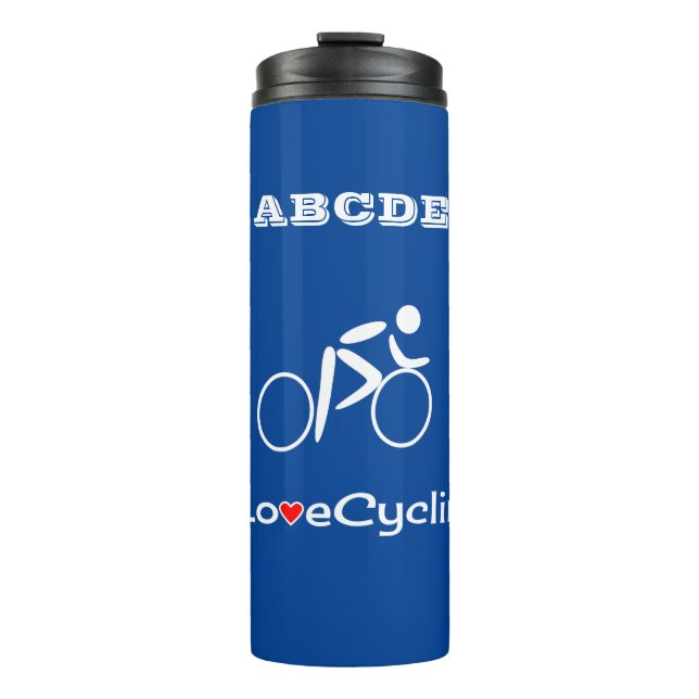 Termo Personalizable de ciclismo de amor (Anverso)
