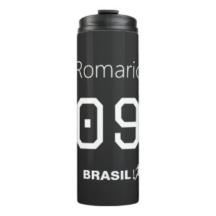 Termo Personalizable Equipo de Fútbol de Brasil Monocrom