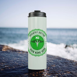 Termo Personalizable MD Especialidad Caduceus Podiatría