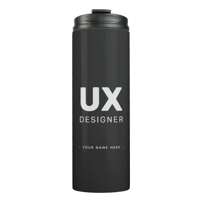 Termo Personalizable moderno de UX Designer (Anverso)