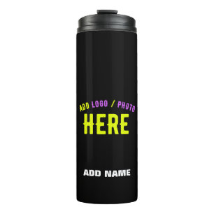 TERMO PERSONALIZABLE MODERNO ESTILO NEGRO VERIFICADO MAR