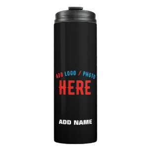 TERMO PERSONALIZABLE MODERNO ESTILO NEGRO VERIFICADO MAR