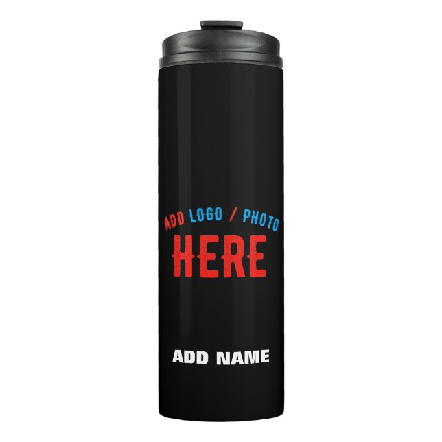 TERMO PERSONALIZABLE MODERNO ESTILO NEGRO VERIFICADO MAR (Anverso)