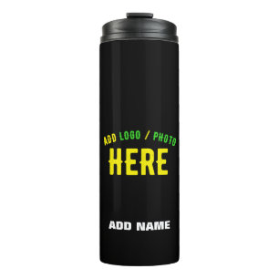 TERMO PERSONALIZABLE MODERNO ESTILO NEGRO VERIFICADO MAR