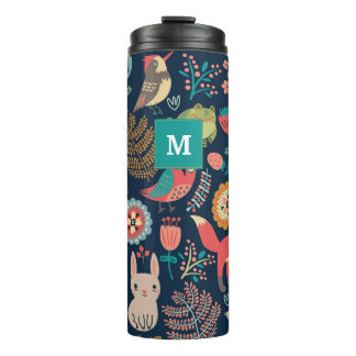 Termo Personalizable Monograma Estilo de bosque Tumbler 