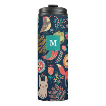 Personalizable Monograma Estilo de bosque Tumbler 