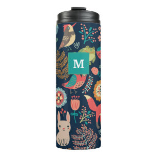 Termo Personalizable Monograma Estilo de bosque Tumbler