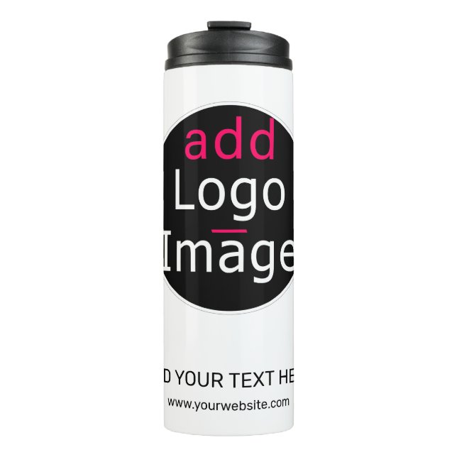 Termo Personalizable profesional moderno blanco (Anverso)