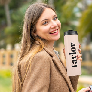 Termo Personalización de la moda Minimalista rosa modern