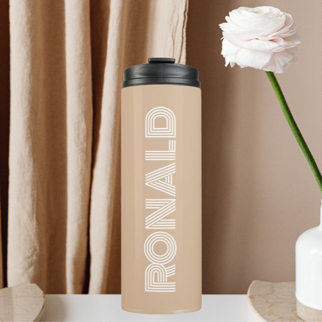 Termo Personalización de la tipografía moderna beige (In Situ)