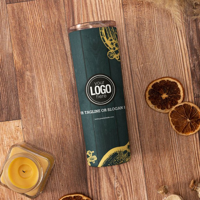 Termo Personalización de negocios Dark Green Brewery Tem (Subido por el creador)