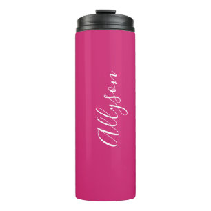 Termo Personalización de nombre Guión blanco vertical, f
