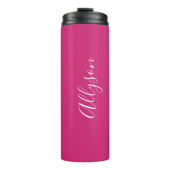 Termo Personalización de nombre Guión blanco vertical, f (Anverso)