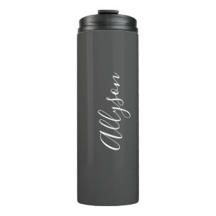 Termo Personalización de nombre Guión blanco vertical, g