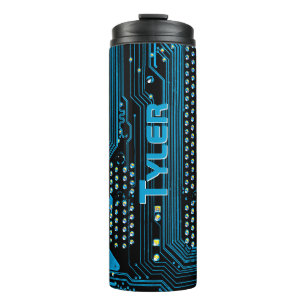 Termo Personalización del nombre vertical tarjeta de cir