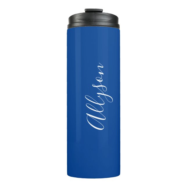 Termo Personalización Nombre Guión blanco Vertical, Azul (Anverso)