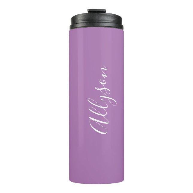 Termo Personalización Nombre Guión blanco vertical, Lava (Anverso)
