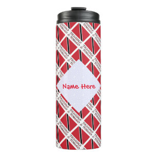 Termo Personalización Roja de Bandera de Trinidad y Toba