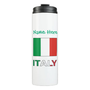 Termo Personalización verde de la bandera italiana de It
